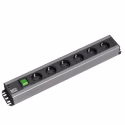 Bachmann 300.003 multiprise 2 m 6 sortie(s) CA Intérieure Noir