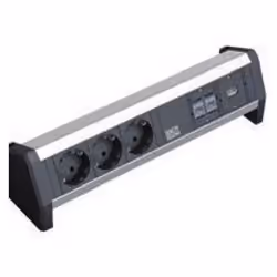 Bachmann DESK 1, Noir, Gris, 3 sortie(s) CA, 230 V, 16 A