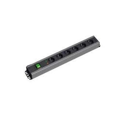 Bachmann 300.007 multiprise 2 m 7 sortie(s) CA Intérieure Noir, Gris