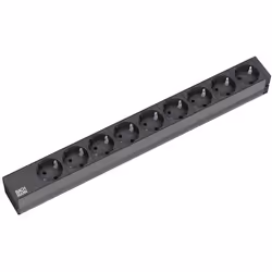 Bachmann 9x Schuko, 2m, 2 m, Type F, Plastique, Noir, Plastique, 9 sortie(s) CA
