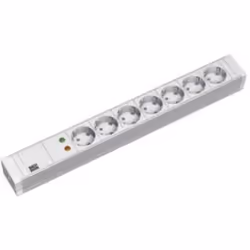 Bachmann 7x Schuko, 2m, 2 m, Type F, Plastique, Gris, Plastique, 7 sortie(s) CA