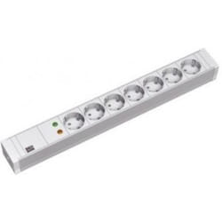 Bachmann 7x Schuko, 2m multiprise 7 sortie(s) CA Gris