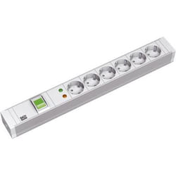 Bachmann 6x Schuko, 2m multiprise 6 sortie(s) CA Gris