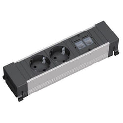 Bachmann 317.101 multiprise 0,1 m 2 sortie(s) CA Noir, Argent
