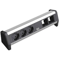 Bachmann 3x Schuko 2x GST18 multiprise 3 sortie(s) CA Noir, Argent