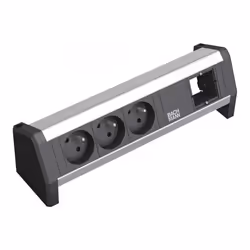 Bachmann DESK 1, Intérieure, Type E, Aluminium, Noir, 3 sortie(s) CA, 230 V