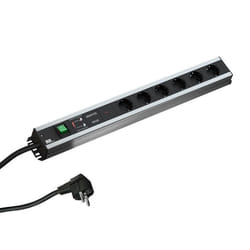 Bachmann 300.012 multiprise 2 m 6 sortie(s) CA Intérieure Aluminium, Noir