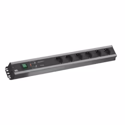 Bachmann 300.012 multiprise 2 m 6 sortie(s) CA Intérieure Aluminium, Noir