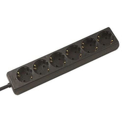 Secomp SELLY power strip multiprise 1,5 m 6 sortie(s) CA Intérieure Noir