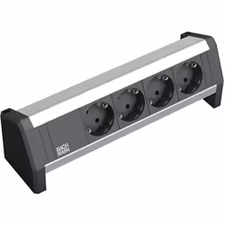 Bachmann 902.0049, Intérieure, Type F, Noir, Gris, Aluminium, Plastique, 4 sortie(s) CA, 271,1 mm