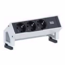 Bachmann DESK 2, 0,2 m, Aluminium, Noir, Blanc, 3 sortie(s) CA, 197 mm, 1 pièce(s)