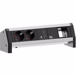 Bachmann Desk 1, Aluminium, Noir, 3 sortie(s) CA, 230 V, 2,15 A, 5.2 V