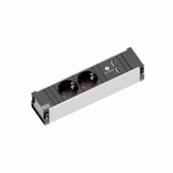 Bachmann 912.0156, 0,2 m, Intérieure, Aluminium, Noir, Gris, 2 sortie(s) CA, 217 mm