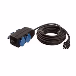 Bachmann 349.044, 10 m, Extérieure, IP44, 1,5 mm², Noir, Bleu, 4 sortie(s) CA