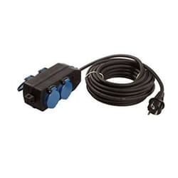 Bachmann 349.044 multiprise 10 m 4 sortie(s) CA Extérieure Noir, Bleu
