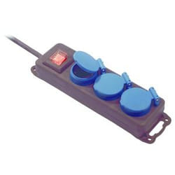 Bachmann 349.045 multiprise 1,5 m 3 sortie(s) CA Extérieure Noir, Bleu