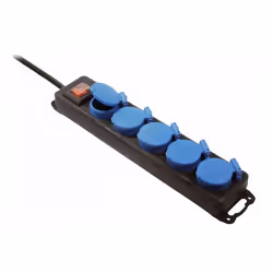 Bachmann 349.046, 4,5 m, Extérieure, IP44, 1,5 mm², Noir, Bleu, 5 sortie(s) CA