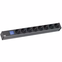 Bachmann BlueNet BN0500, Avec contrôle en ligne, Noir, LCD, 8 sortie(s) CA, 2 m, Courant, Énergie, Tension