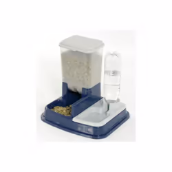 Distributeur eau et croquettes Duo Max pour chiens ou chats. Distributeur de croquettes automatique, capacité totale environ  ...