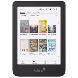 Tolino shine color, 15,2 cm (6"), E Ink Carta, 1072 x 1448 pixels, CBR, CBZ, EPUB, MOBI, PDF, TXT, JPEG, PNG, 16 Go