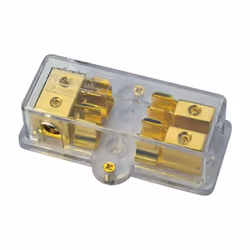 enquête Pour 2 ou 4 fusibles en verre jusqu'à 80 A description Ce bloc 2 fusibles doré assure une sécurité électrique optimal ...