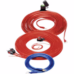 enquête Jusqu'à 150 W/RMS 6 mm² description Particulièrement adapté au branchement de petits amplificateurs. Câble de batteri ...