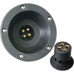 Sinuslive Jeu de fiches pour haut-parleurs HiFi auto 4 x 4 mm² avec connecteur femelle encastrable, doré Y40452