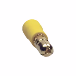 Fiche ronde 4,0-6,0 Mm². Lot de 10 fiches rondes plaquées or 24 carats et isolées RS-6,0, jaune : convient pour les douilles  ...