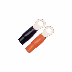 Lot de 2 cosses à oeillet 12 mm Trou 16 m² Cosse à anneau plaquée or 24 carats avec grand trou de 12 mm, avec gaine isolante  ...