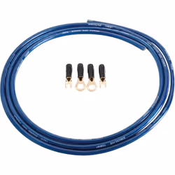 enquête Jeu de câbles de batterie CCA bleu 2 m (moins) Connecteurs plaqué or 24 carats ultraflexible description Sets câble d ...