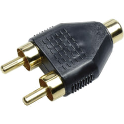 Y2M Adaptateur rca [2x Cinch-RCA mâle - 1x Cinch-RCA femelle] Y45621 - Sinuslive