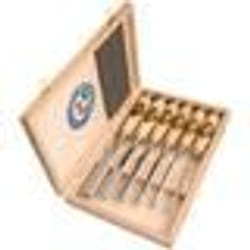 Kit de ciseaux de menuisier - Kirschen - 1101HK - 6 pièces - Acier spécial - Forme Ulmer