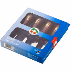 description Jeu de petits embouts, 4 pièces, avec cahier en bois dans le carton de vente. Composé de 1 pièce : 6, 12, 20, 26 ...