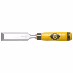 Kirschen Ciseaux Charpentier, Ciseau à bout rond, Bord biseauté, Jaune, 26 mm