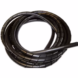 Tuyau spiralé noir 14 x 12 mm 20 m Convient pour l'organisation des câbles et pour la protection des câbles, couleur : noir,  ...