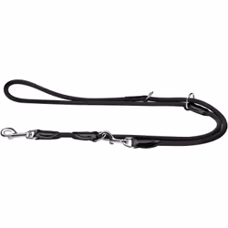 Hunter Training leash Freestyle, Chien, Laisse éducative, Noir, Ruban, Monochromatique, Nylon