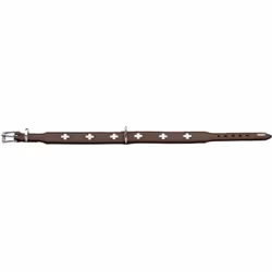 Hunter Collar Swiss Noir, Marron Cuir S-M Chien Collier standard