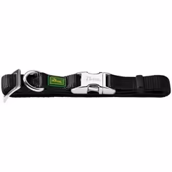 Hunter Collar Vario Basic Alu-Strong, Chien, Collier standard, Noir, Nylon, Plastique, Monochromatique, Large