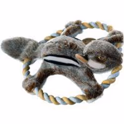 Hunter Jouet pour chien en peluche Wildlife Train Avec corde Écureuil (30 cm)