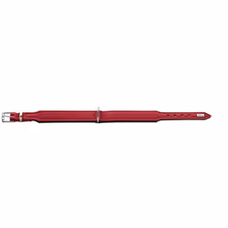 Hunter Collar Basic Noir, Rouge Simili-cuir, Cuir XS-S Chien Collier standard