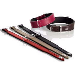 Hunter Collar Basic Noir, Rouge Simili-cuir, Cuir XS-S Chien Collier standard