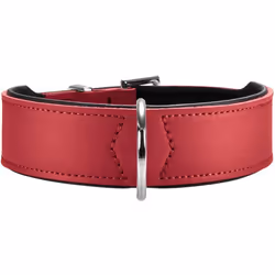 Hunter 46949 collier pour chiens et chats Noir, Rouge Cuir M-L Chien Collier standard