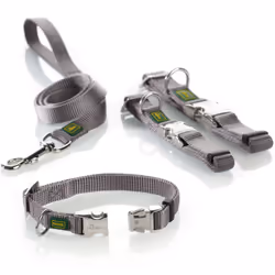 Hunter Vario Basic Alu-Strong Gris Nylon, Plastique Extra large Chien Collier standard