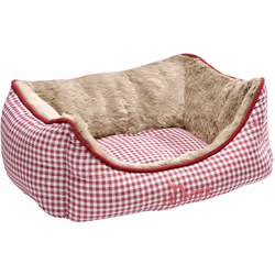 Hunter Dog sofa Astana, Lit traversin pour animaux de compagnie, Intérieure, Chien, Beige, Rouge, Blanc, Rectangulaire, Motif
