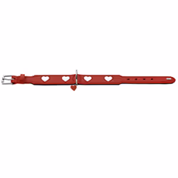 Hunter 69905 collier pour chiens et chats Rouge, Blanc Cuir M Chien Collier standard