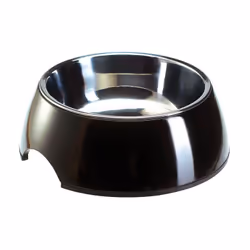 Hunter Mangeoire pour chiens Mélamine Acier inoxydable Noir 350 ml (18,5 x 18,5 x 9,5 cm)