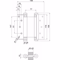 Commutez les bandes de ceinture à double effet, acier non-ferreux Double face, avec ressorts spiralés Peut être utilisé à gau ...
