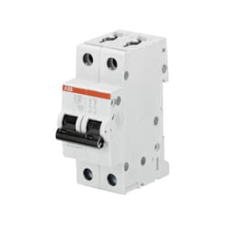 ABB - Disjoncteur S202 2P 4A Courbe c Raccordement à vis - 10KA (2 modules) - 2CDS252001R0044