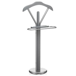 Valet de chambre FABIO chevalet de nuit portant pour vêtements structure en métal laqué et finition en MDF décor gris mat