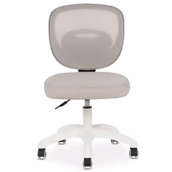 Chaise de bureau enfant MAYLA Gris Réglable en hauteur sans Accoudoirs Assise Rembourrée Confortable